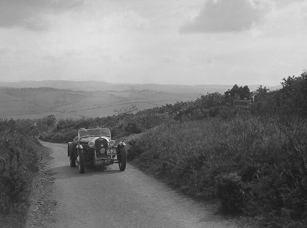 Morgan 4  /  4 of WA Goodall competing in the MCC Torquay Rally, 1938. Artist: Bill Brunell