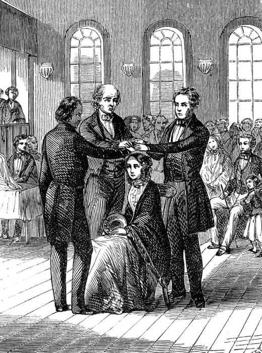 Framed Print : Mormon confirmation ceremony, Salt Lake City, Utah, 1853 Framed Print : Mormon confirmation ceremony, Salt Lake City, Utah, 1853
