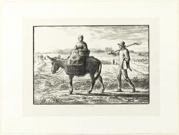 Framed Print : Morning, 1860. Creator: Jacques-Adrien Lavieille