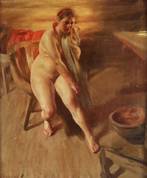 Framed Print : Morning, 1905. Creator: Zorn, Anders Leonard (1860-1920) Framed Print : Morning, 1905. Creator: Zorn, Anders Leonard (1860-1920)