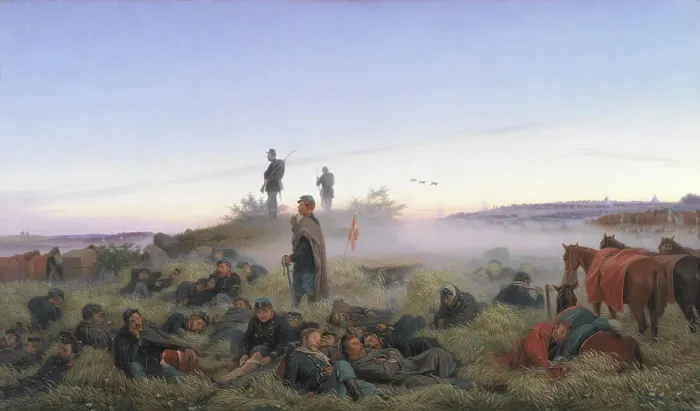 Framed Print : The Morning After the Battle of Isted 25 July 1850, 1876. Creator: Jorgen Sonne Framed Print : The Morning After the Battle of Isted 25 July 1850, 1876. Creator: Jorgen Sonne