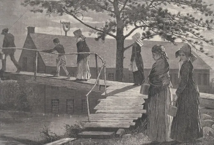 Framed Print : The Morning Bell (Harpers Weekly, Vol. XVII), December 13, 1873. Creator: Unknown Framed Print : The Morning Bell (Harpers Weekly, Vol. XVII), December 13, 1873. Creator: Unknown