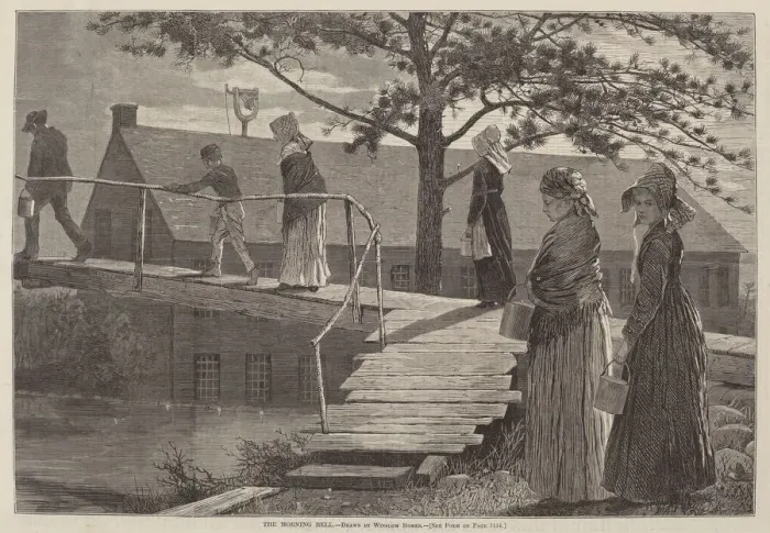 Framed Print : The Morning Bell, published 1873. Creator: Winslow Homer Framed Print : The Morning Bell, published 1873. Creator: Winslow Homer