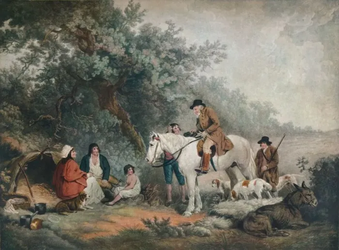 Framed Print : Morning or the Benevolent Sportsman, 1795, (1919). Artist: Joseph Grozer Framed Print : Morning or the Benevolent Sportsman, 1795, (1919). Artist: Joseph Grozer