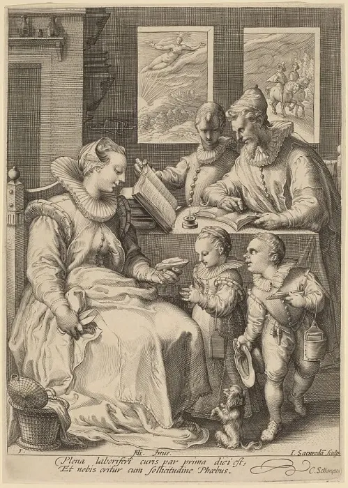 Framed Print : Morning, c.1595-1598. Creator: Jan Saenredam Framed Print : Morning, c.1595-1598. Creator: Jan Saenredam
