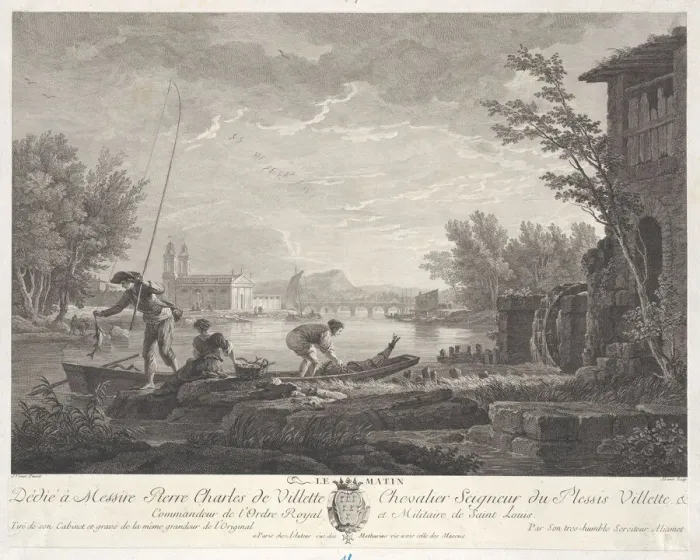 Framed Print : The Morning, ca. 1765. Creator: Jacques Aliamet Framed Print : The Morning, ca. 1765. Creator: Jacques Aliamet