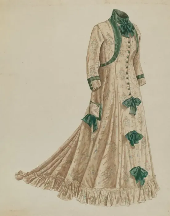 Framed Print : Morning Dress, 1935 / 1942. Creator: Mary E Humes Framed Print : Morning Dress, 1935 / 1942. Creator: Mary E Humes