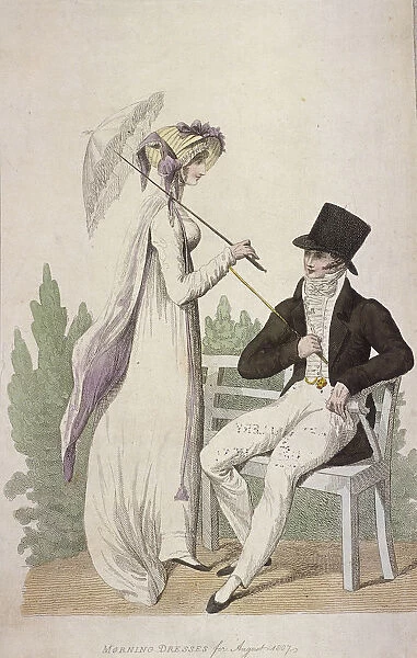 Morning dresses for August, 1807. Artist: W Read