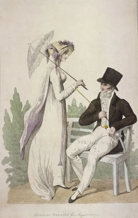 Framed Print : Morning dresses for August, 1807. Artist: W Read