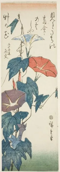 Framed Print : Morning Glories, c. 1840s. Creator: Ando Hiroshige Framed Print : Morning Glories, c. 1840s. Creator: Ando Hiroshige