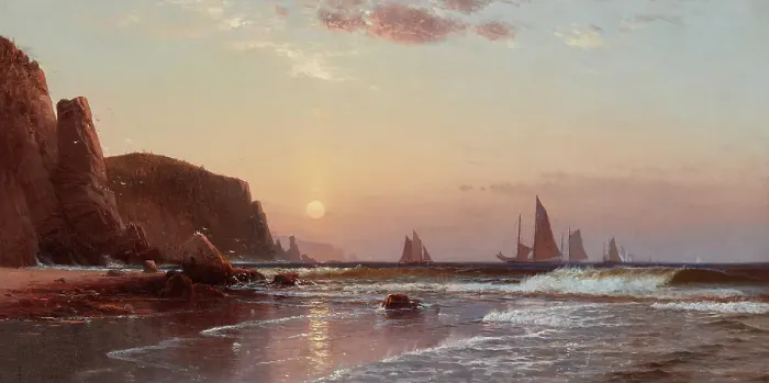 Framed Print : Morning at Grand Manan, 1878. Creator: Alfred Thompson Bricher Framed Print : Morning at Grand Manan, 1878. Creator: Alfred Thompson Bricher