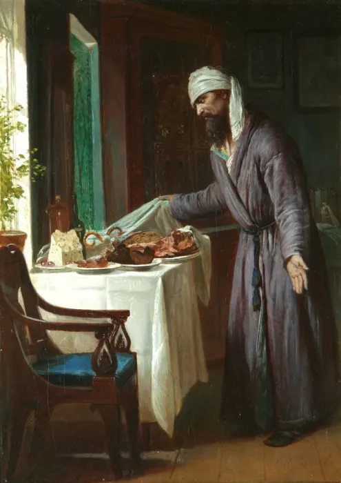 Framed Print : Morning Hangover, End of 19th cen Artist: Zhuravlev, Firs Sergeevich (1836-1901) Framed Print : Morning Hangover, End of 19th cen Artist: Zhuravlev, Firs Sergeevich (1836-1901)
