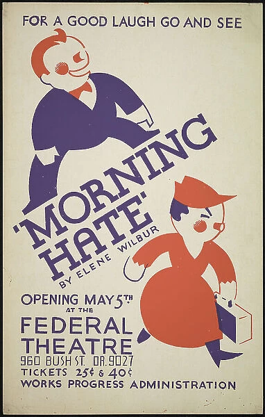Morning Hate, San Francisco, 1936. Creator: Unknown