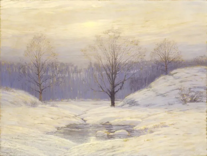 Framed Print : Morning Haze, 1909. Creator: Leonard Ochtman Framed Print : Morning Haze, 1909. Creator: Leonard Ochtman