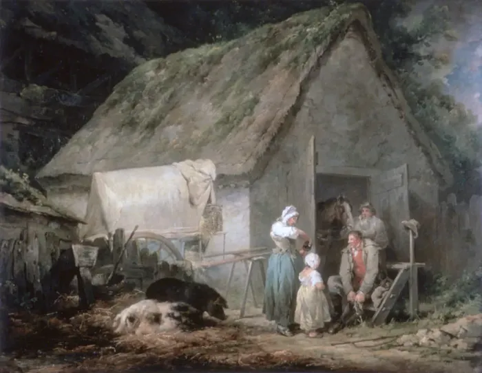 Framed Print : Morning: Higglers Preparing for Market, 1791. Artist: George Morland Framed Print : Morning: Higglers Preparing for Market, 1791. Artist: George Morland
