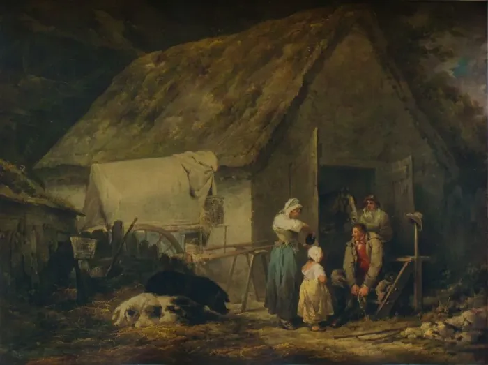 Framed Print : Morning, Higglers Preparing for Market, 1791. Artist: George Morland Framed Print : Morning, Higglers Preparing for Market, 1791. Artist: George Morland