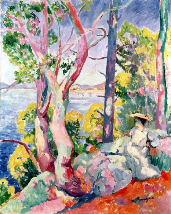 Framed Print : Morning (Lady at a bay shore), 1906 Framed Print : Morning (Lady at a bay shore), 1906