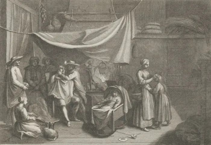 Framed Print : Morning (Le Matin), ca. 1700. Creator: Claude Saint-Paul