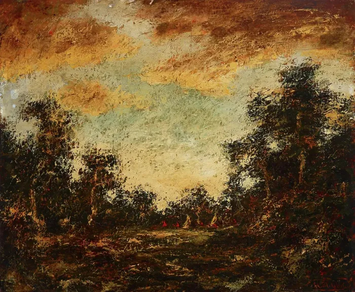 Framed Print : Morning Light, 1902. Creator: Ralph Blakelock Framed Print : Morning Light, 1902. Creator: Ralph Blakelock