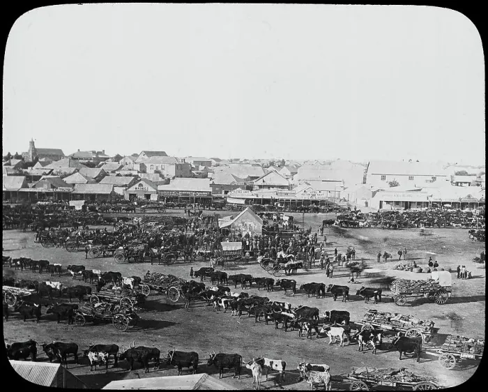 Framed Print : Morning market, Kimberley, South Africa, c1890 Framed Print : Morning market, Kimberley, South Africa, c1890