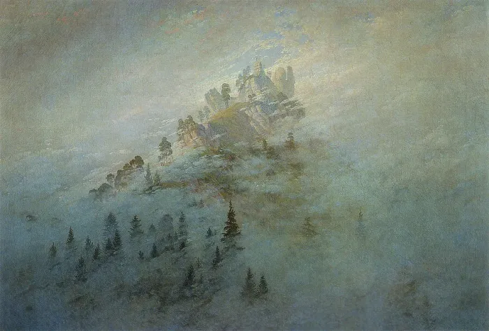 Framed Print : Morning mist in the mountains, 1808. Artist: Friedrich, Caspar David (1774-1840) Framed Print : Morning mist in the mountains, 1808. Artist: Friedrich, Caspar David (1774-1840)