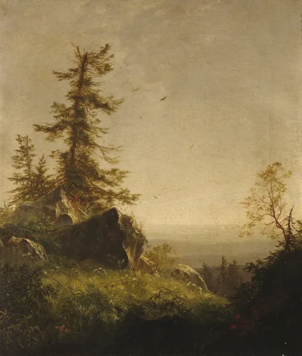 Framed Print : Morning on the Mountain, 1856. Creator: Richard William Hubbard Framed Print : Morning on the Mountain, 1856. Creator: Richard William Hubbard