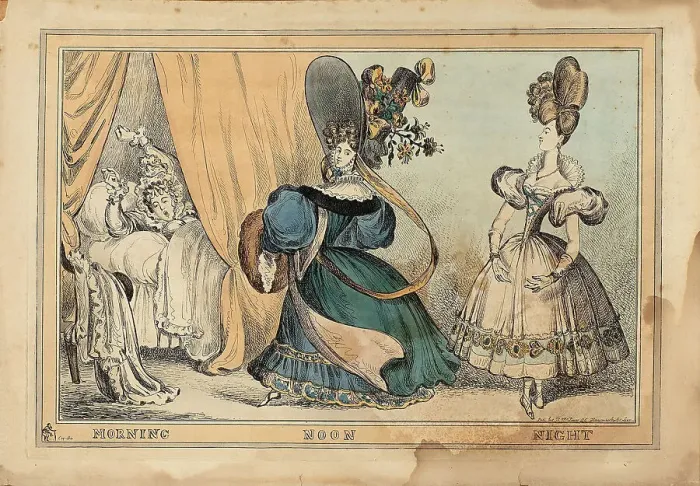 Framed Print : Morning, Noon, Night, c 1828. Creator: Heath, William (1795-1840) Framed Print : Morning, Noon, Night, c 1828. Creator: Heath, William (1795-1840)