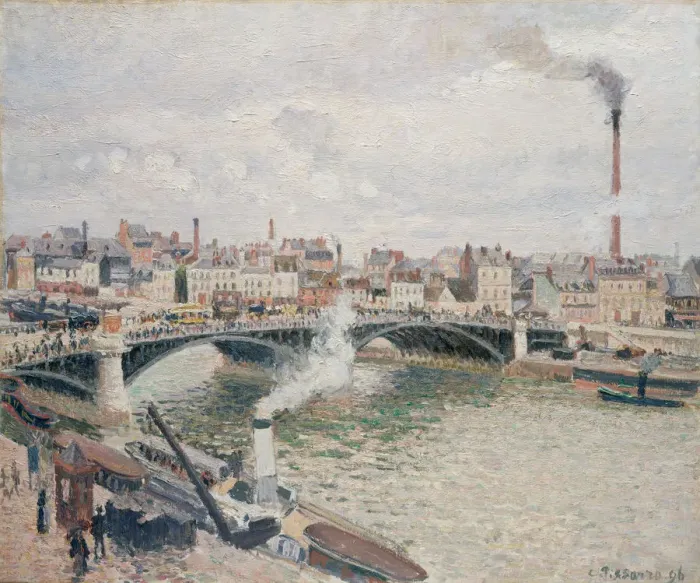 Framed Print : Morning, An Overcast Day, Rouen, 1896. Creator: Camille Pissarro Framed Print : Morning, An Overcast Day, Rouen, 1896. Creator: Camille Pissarro