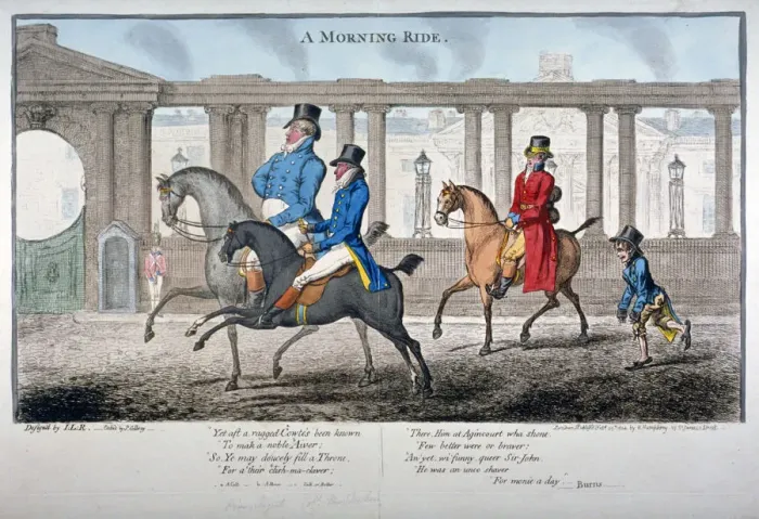 Framed Print : A Morning Ride, 1804. Artist: James Gillray Framed Print : A Morning Ride, 1804. Artist: James Gillray