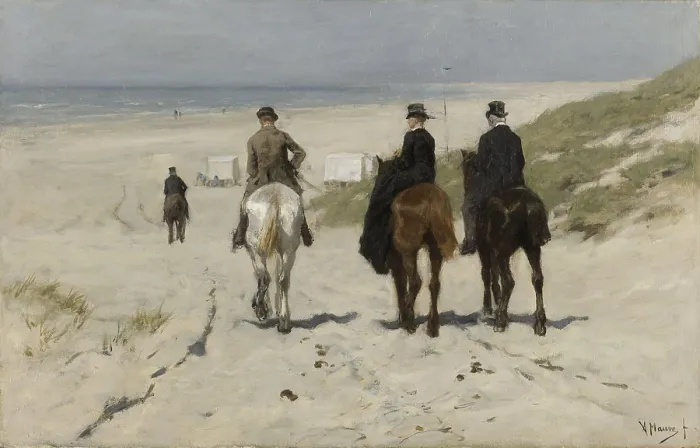 Framed Print : Morning Ride along the Beach, 1876. Creator: Mauve, Anton (1838-1888) Framed Print : Morning Ride along the Beach, 1876. Creator: Mauve, Anton (1838-1888)