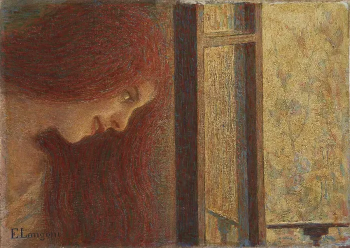 Framed Print : Morning. Spring, 1899. Creator: Longoni, Emilio (1859-1932) Framed Print : Morning. Spring, 1899. Creator: Longoni, Emilio (1859-1932)