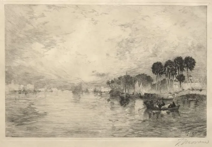 Framed Print : Morning on the St. Johns River, Florida, 1881. Creator: Thomas Moran (American, 1837-1926) Framed Print : Morning on the St. Johns River, Florida, 1881. Creator: Thomas Moran (American, 1837-1926)