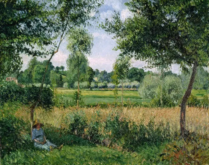 Framed Print : Morning Sunlight Effect, Eragny, 1899. Artist: Pissarro, Camille (1830-1903) Framed Print : Morning Sunlight Effect, Eragny, 1899. Artist: Pissarro, Camille (1830-1903)