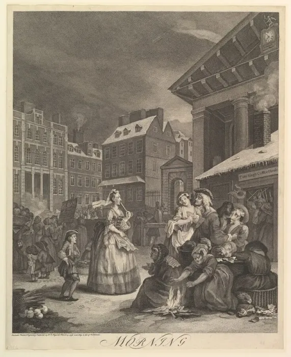Framed Print : Morning: The Four Times of the Day, March 25, 1738. Creator: William Hogarth Framed Print : Morning: The Four Times of the Day, March 25, 1738. Creator: William Hogarth