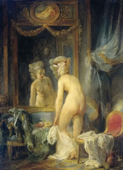 Framed Print : Morning Toilet, 1780-1820. Creator: Jean Frederic Schall Framed Print : Morning Toilet, 1780-1820. Creator: Jean Frederic Schall