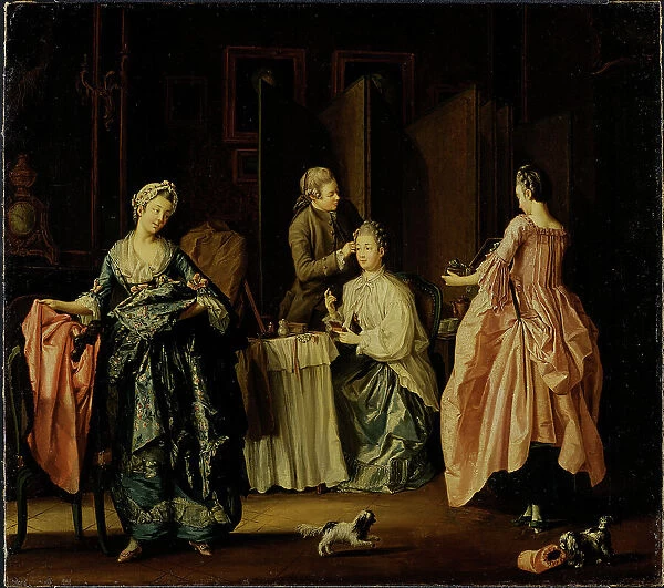 The Morning Toilet. Boudoir Scene, mid-18th-early 19th century. Creator: Per Hillestrom