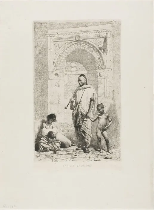 Framed Print : Moroccan Family, 1862. Creator: Mariano Jose Maria Bernardo Fortuny y Carbo Framed Print : Moroccan Family, 1862. Creator: Mariano Jose Maria Bernardo Fortuny y Carbo