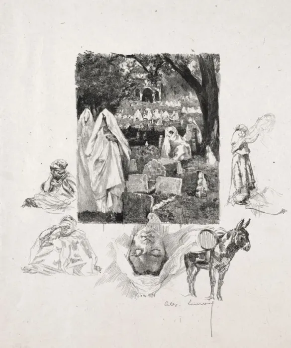 Framed Print : Moroccan Sketches. Creator: Alexandre Lunois (French, 1863-1916) Framed Print : Moroccan Sketches. Creator: Alexandre Lunois (French, 1863-1916)