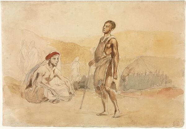 Moroccans in the Countryside, 1832. Creator: Eugene Delacroix (French, 1798-1863)