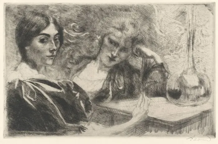 Framed Print : Morphine Addicts (Morphinomanes), 1887. Creator: Paul Albert Besnard Framed Print : Morphine Addicts (Morphinomanes), 1887. Creator: Paul Albert Besnard