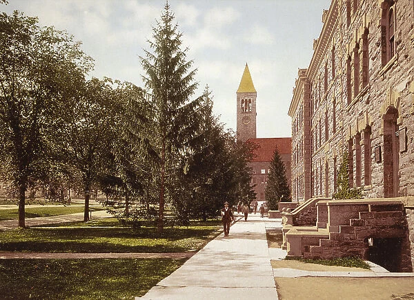 Morrill Hall and the Library, Cornell University, c1900. Creator: Unknown