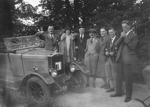 Morris Cowley with participants in the JCC Inter-Centre Rally, 1932. Artist: Bill Brunell