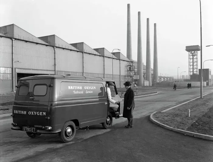 Framed Print : Morris J4 van at the Park Gate Iron and Steel Company, Rotherham, South Yorkshire, 1964 Framed Print : Morris J4 van at the Park Gate Iron and Steel Company, Rotherham, South Yorkshire, 1964