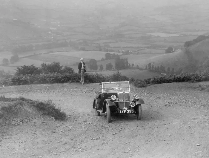 Framed Print : Morris Minor competing in the Barnstaple Trial, c1935. Artist: Bill Brunell Framed Print : Morris Minor competing in the Barnstaple Trial, c1935. Artist: Bill Brunell
