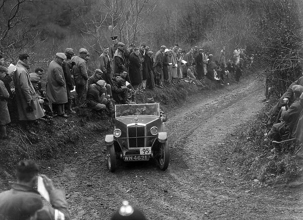 Morris Minor open 2-seater of HH Porter-Hargreaves competing in the MCC Lands End Trial, 1935