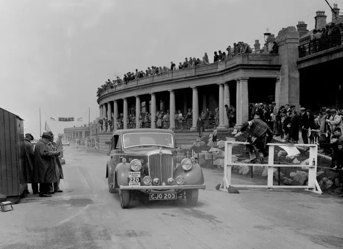 Framed Print : Morris Twenty of RA Bishop competing in the Blackpool Rally, 1936. Artist: Bill Brunell Framed Print : Morris Twenty of RA Bishop competing in the Blackpool Rally, 1936. Artist: Bill Brunell