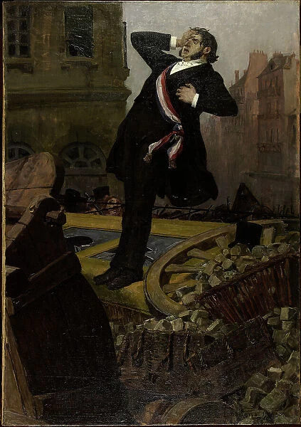 Mort du député Alphonse Baudin le 3 décembre 1851, 1902. Creator: Jean-Paul Laurens