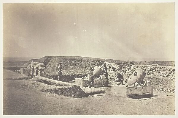 Mortar Batteries in front of Picquet House, Light Division, 1855. Creator: Roger Fenton