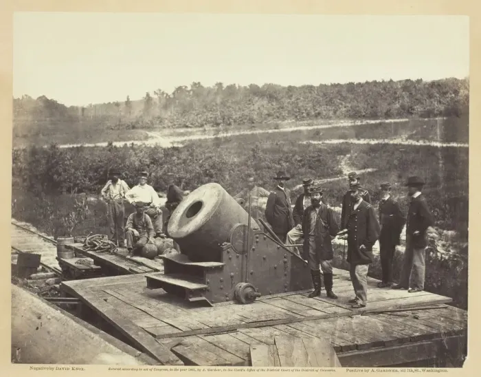 Framed Print : Mortar Dictator, in Front of Petersburg, October 1864. Creator: David Knox Framed Print : Mortar Dictator, in Front of Petersburg, October 1864. Creator: David Knox