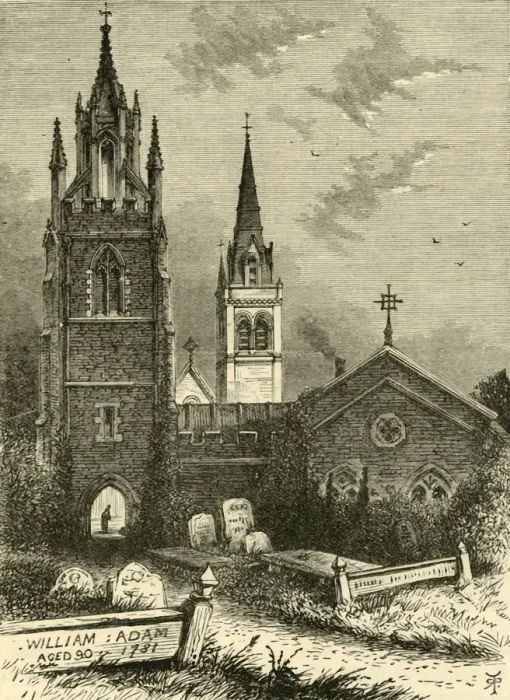 Framed Print : The Mortuary Chapel and New Church, Woburn, 1898. Creator: Unknown Framed Print : The Mortuary Chapel and New Church, Woburn, 1898. Creator: Unknown